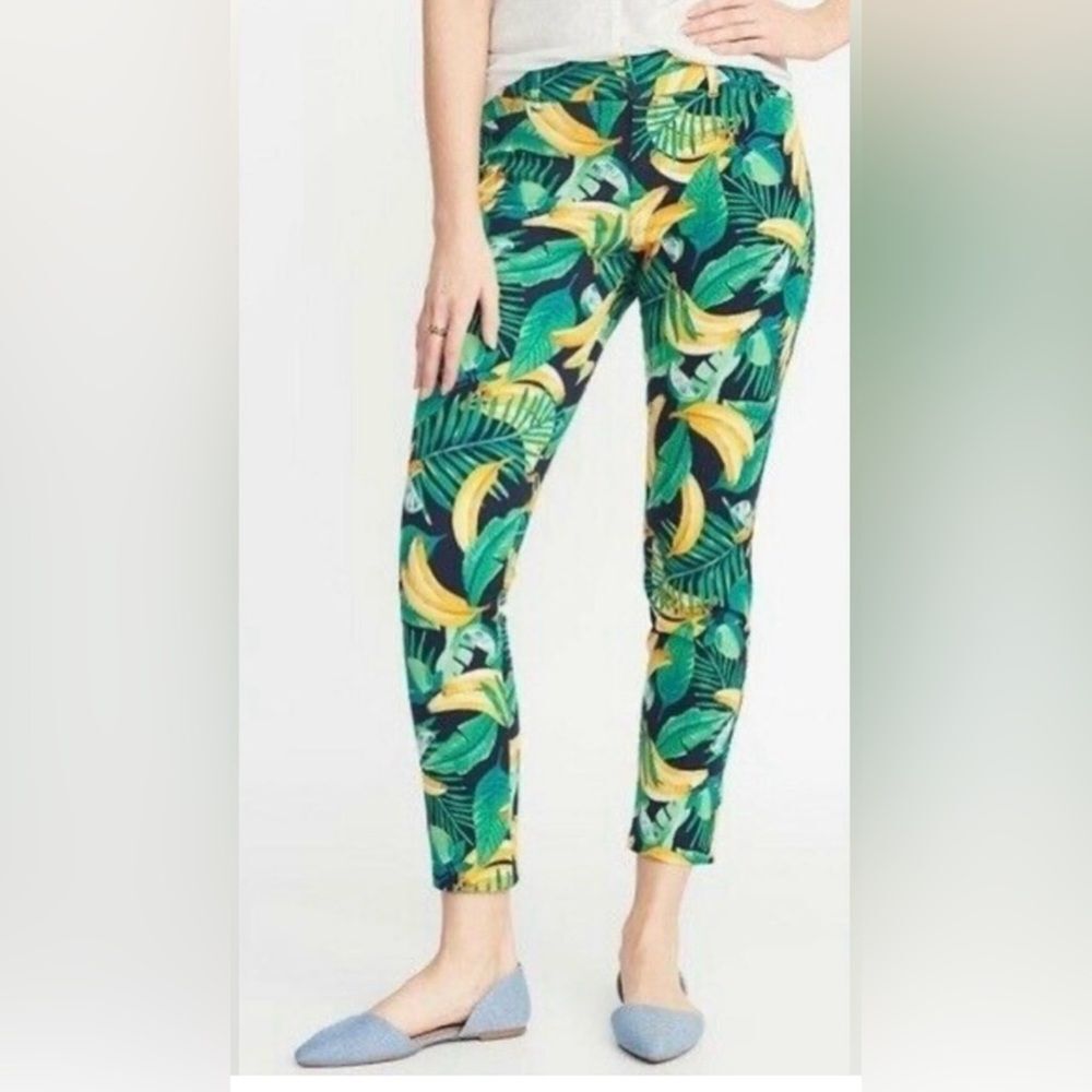 Old navy pixie ankle tropical print pant size 18